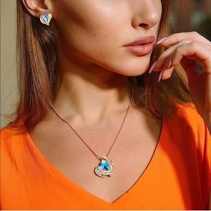 Rose gold heart necklace 💕